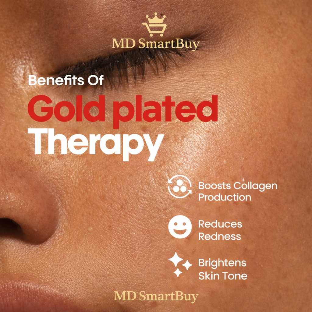 24K Gold Energy Beauty Bar Electric Facial Massage Roller