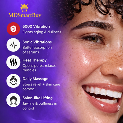 24K Gold Energy Beauty Bar Electric Facial Massage Roller